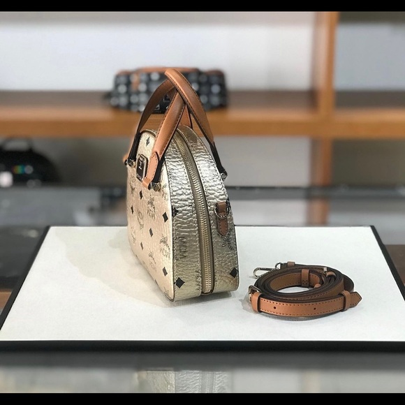 Last one! MCM gold color mini crossbody bag $780+ tax - Picture 2 of 13